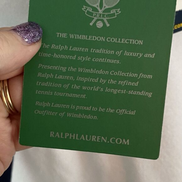 Polo Ralph Lauren Shirt Mens Size Large 2020 Wimbledon Tennis Terry Cloth L - Picture 6 of 7